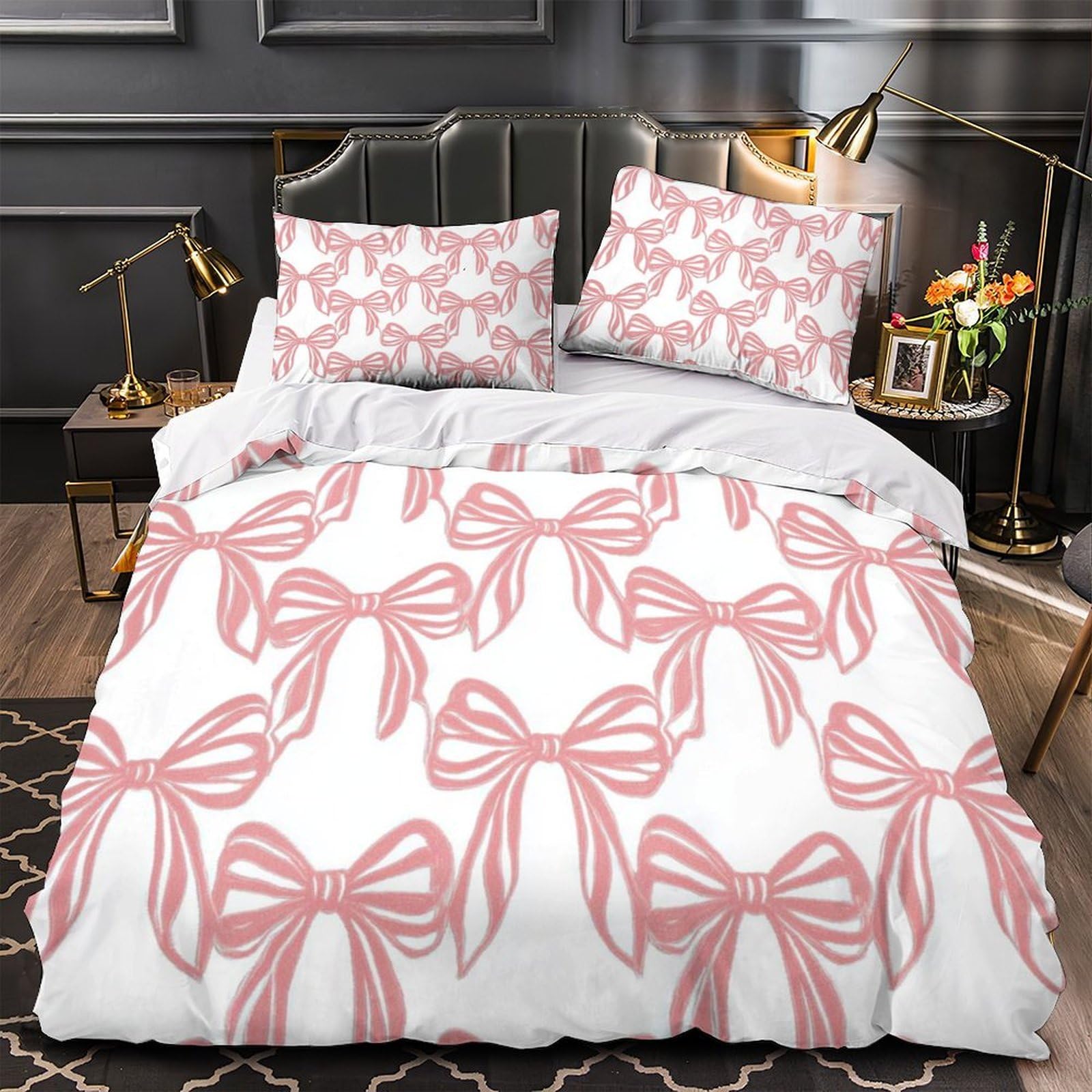 Housse de couette douce parure de lit anti-allergie avec fermeture éclair pratique