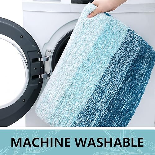 Miniatura 7 de Arotive - Tapetes de baño de microfibra, peludos, suaves, absorbentes, antideslizantes, afelpados, se pueden lavar a máquina y secar en secadora,