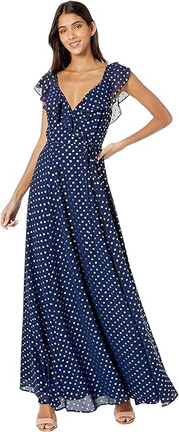 Lurex Swiss Dot Navy