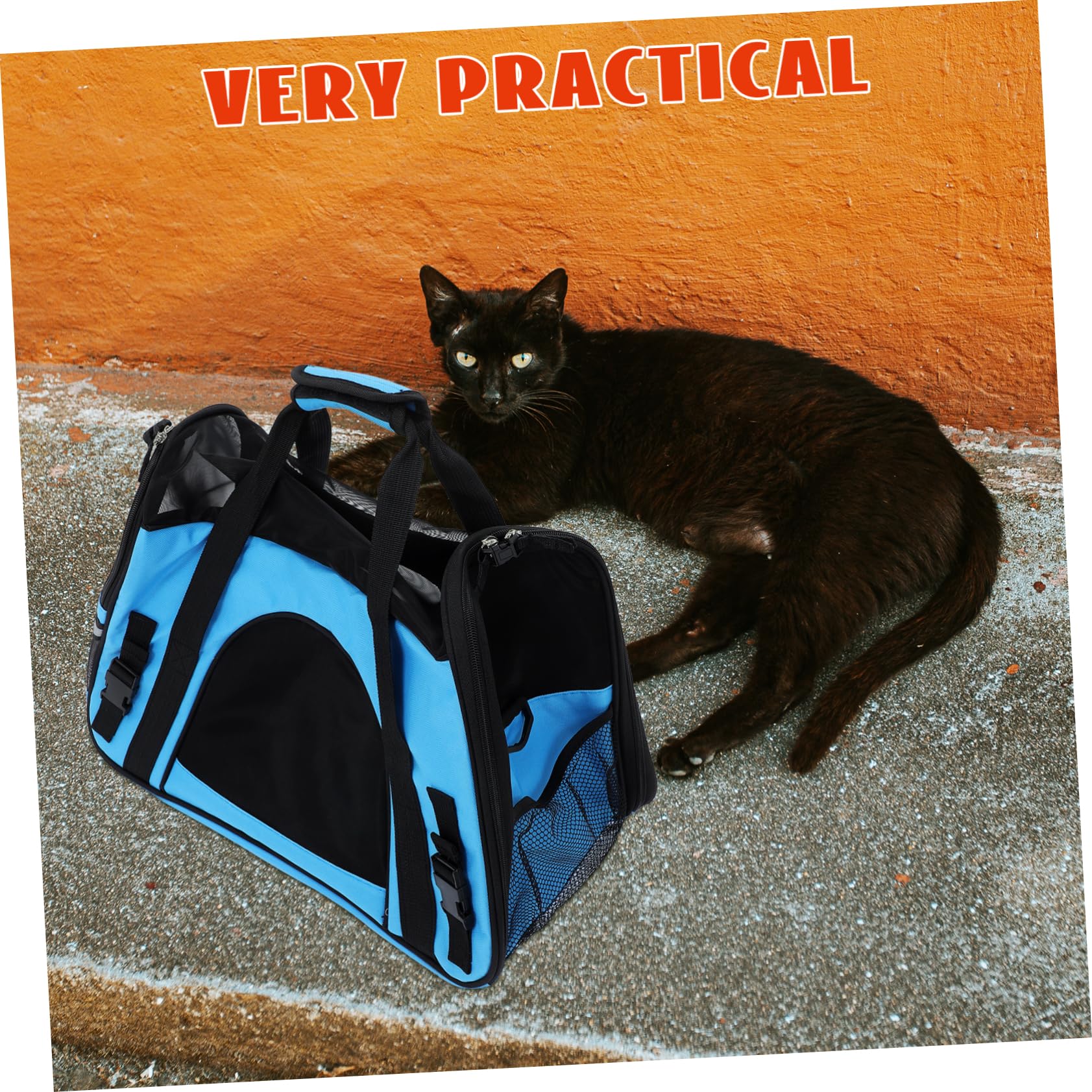 COLLBATH 1pezzi Borsa Trasportino Per Cane e Gatto Realizzata Con Materiali Sicuri e Durevoli Design Traspirante Per Respirare Liberamente Comoda e Resistente Per Viaggiare Ovunque