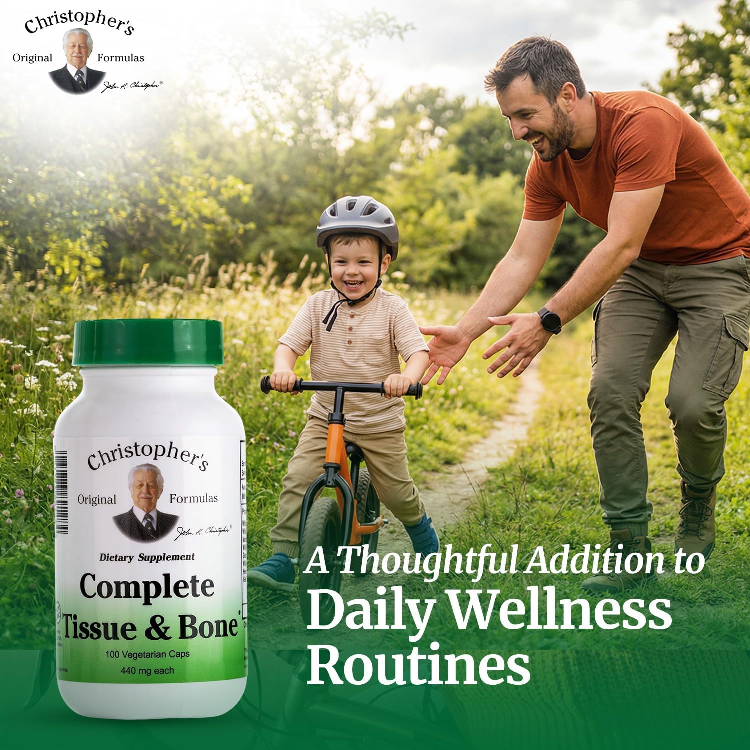 Christopher's Original Formulas Complete Tissue & Bone Formula – 100 Veg Caps | Herbal Support for Bones & Connective Tissue