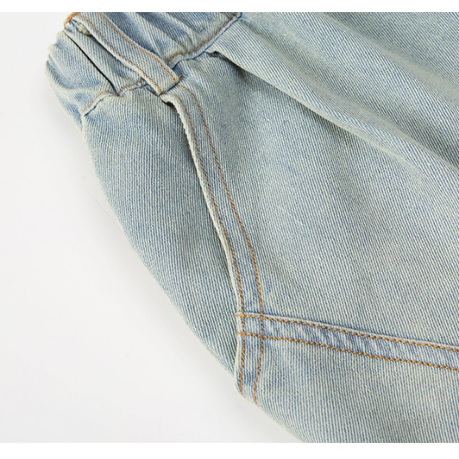 jeans baggy-Pantaloncini misti per ragazzi con elastico in vita per l'estate, pantaloncini in denim casual larghi per bambini dai 5 ai 14 anni, leggeri e resistenti, da indossare tutti i giorni