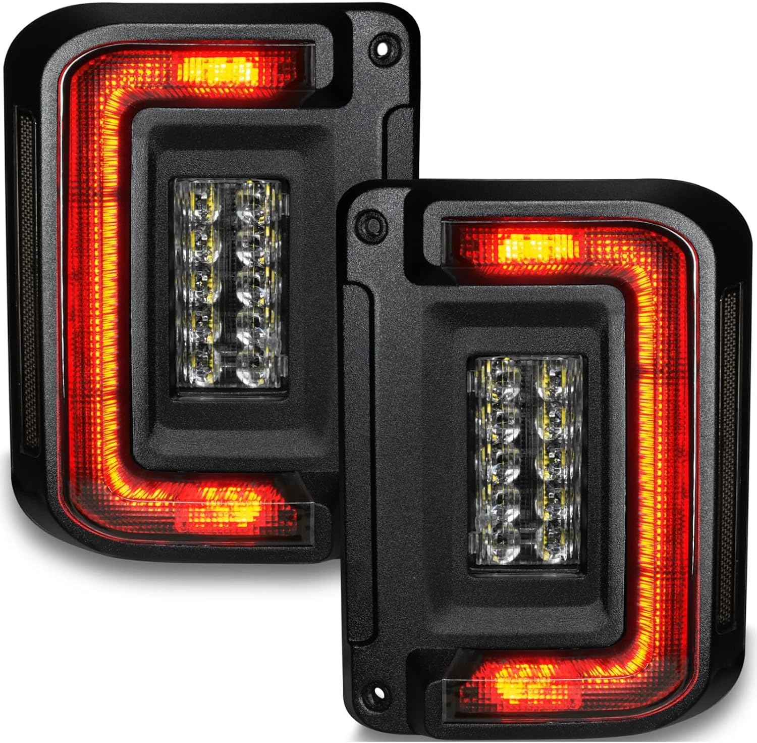 ORACLE Lighting 5891-504-T Pair of Tinted Flush Mount LED Tail Lights fits 2007 2017 Wrangler JK - Low-Profile Attractive Design, High-Powered Reverse Light