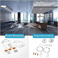 Vista 6 de Lightdot 4FT-5IN LED Wraparound Shop Lights, 100-277v Linkable, 50W 4FT LED Light Fixtures for Garage Workshop Supermarket, 7000LM [Eqv. 400W] 5000K