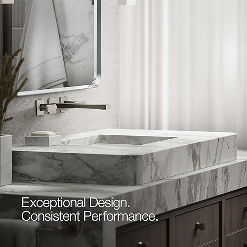 Miniatura 3 de KOHLER T27120-4-BN Parallel® - Tapacubos para lavabo de baño, níquel cepillado vibrante Vibrant Brushed Nickel,Mate negro,Latón cepillado