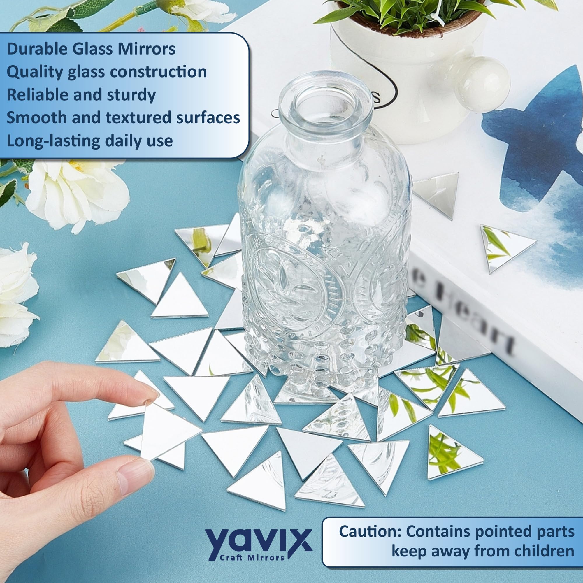 YAVIX 10 Variety Mirrors Shapes for Crafts | Perfect for Lippan