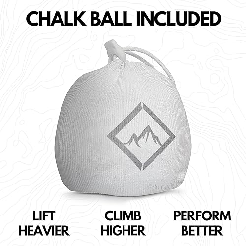 Miniatura 2 de Bolsa de tiza + tiza, mapa topográfico icónico, cierre de cuerda, 2 bolsillos con cremallera y soporte para pinceles, bolsa de tiza para escalada en