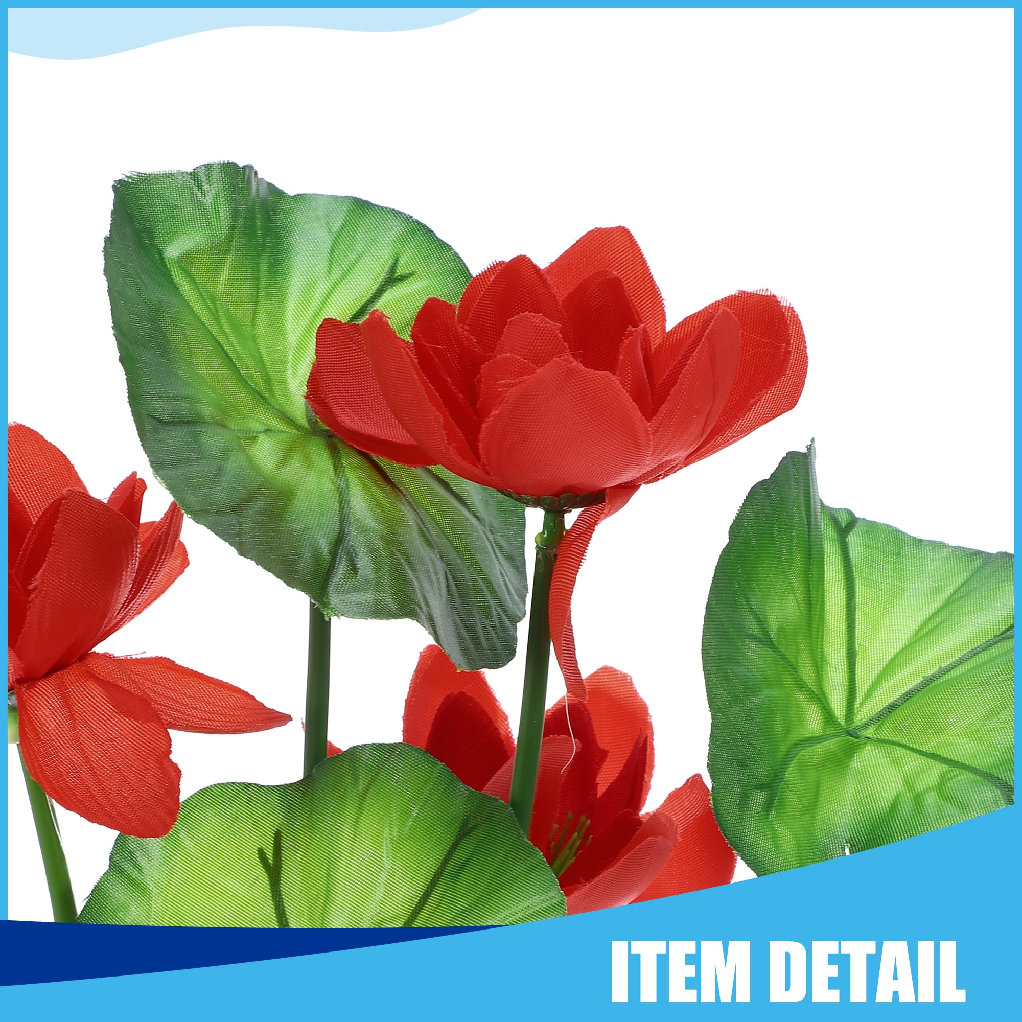 CAPASTEC Aquarium Decoration, Mini PE Ceramics Aquarium Decorations Plants for Aquarium Fish Tank,10.24Inch(Red) - Image 4