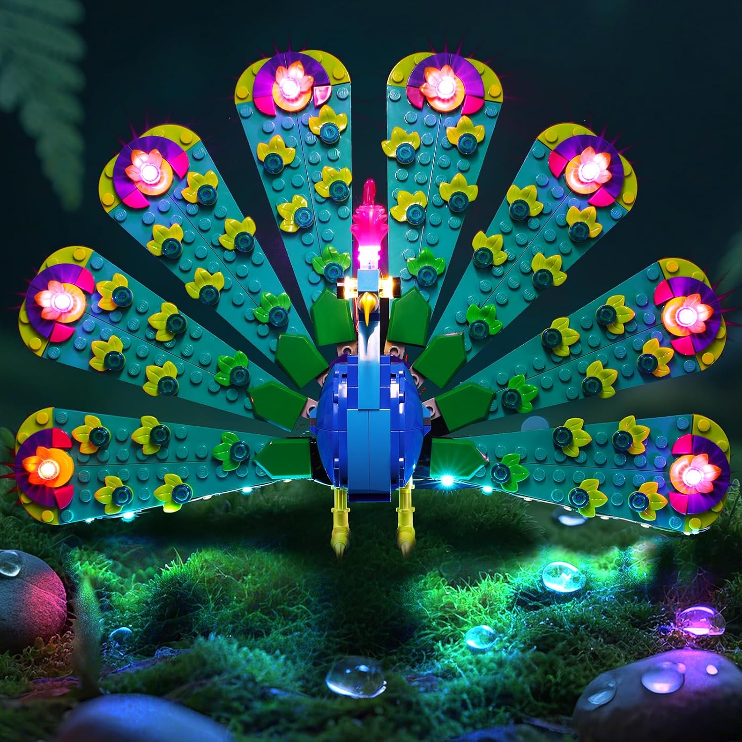 LED Light Kit Compatible with Lego Exotic Peacock 31157 –Lights for Lego Creator 3 in 1 Peacock Building Set, Lighting for Peacock Model (NOT Included The Building Set)