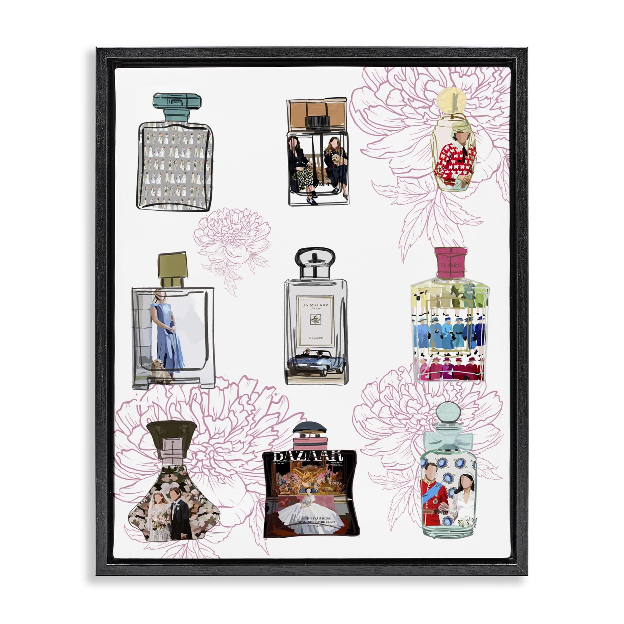 'Polished Perfume Stylish Luxury Fashion'| Floating Frame Canvas Art