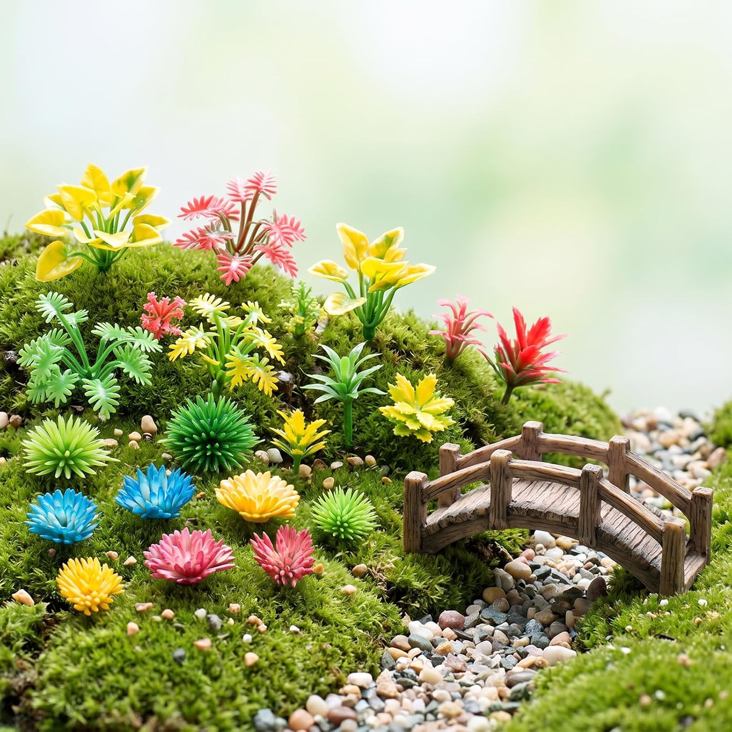 100 Pcs Mini Model Trees Miniature Plants Model Mini Artificial Plants Railroad Scenery Diorama Supplies Landscape for DIY Crafts Railway Architecture Building Models