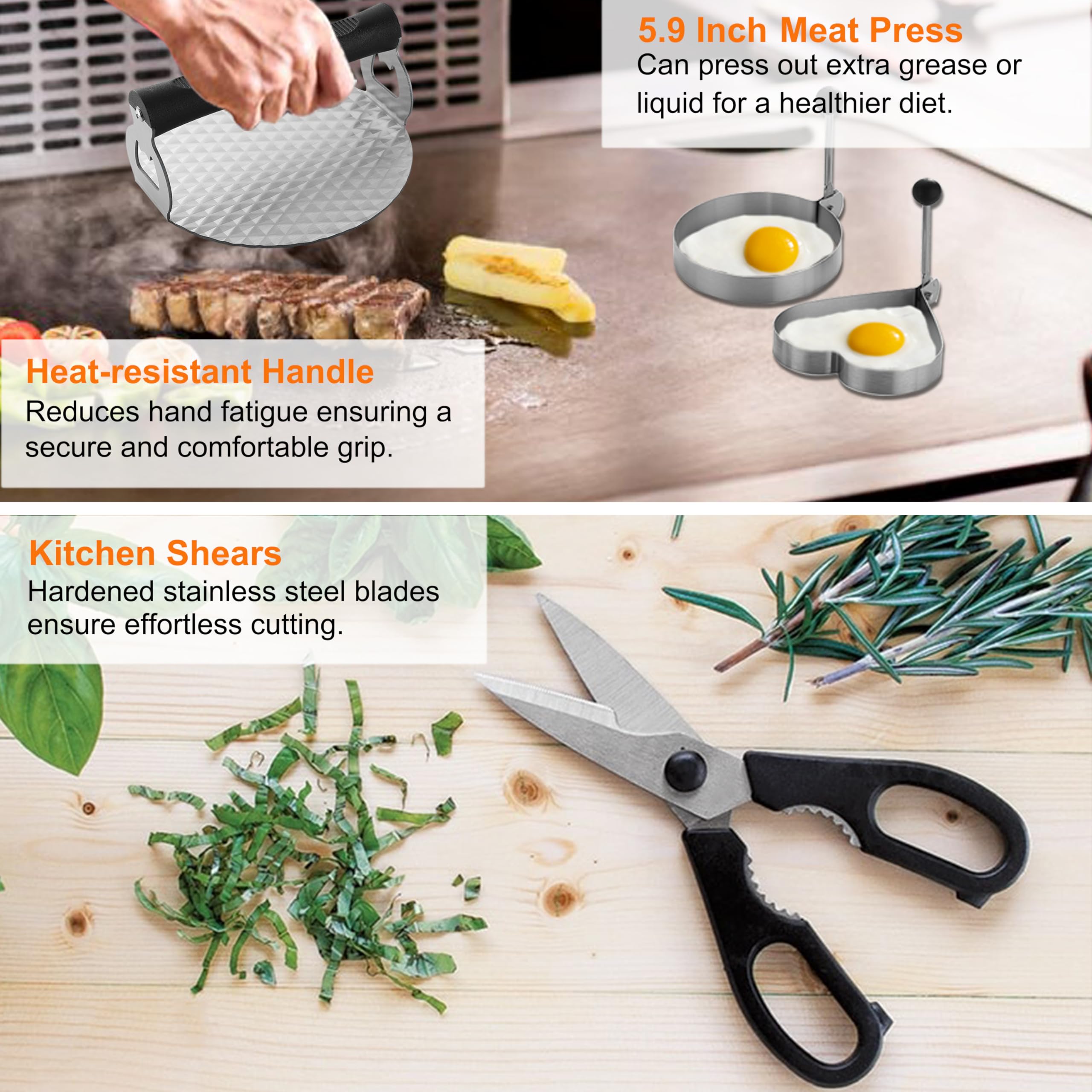 Best Selling Grill Metal Spatula Set Of Griddle Accessories