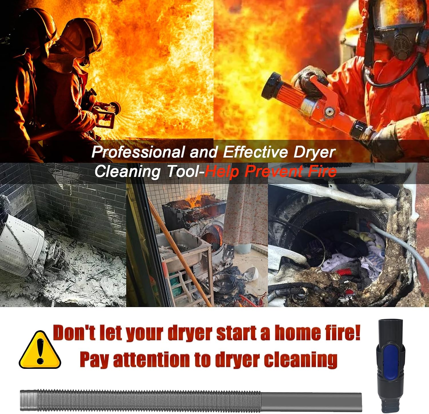 Dryer Vent Cleaner Kit Compatible With Shark IX141 IZ462H IZ483H IZ363HT IZ361H IZ163H IZ362H Pet Cordless Stick Vacuum Attachment Dryer Vent Lint Remover Hose Attachment