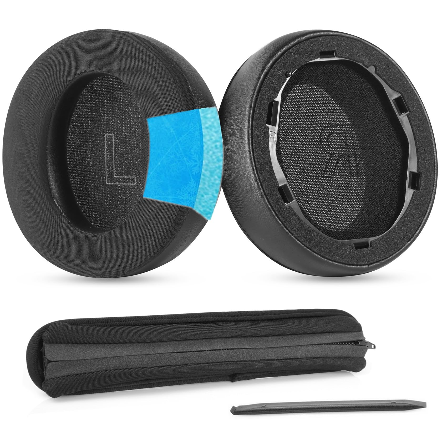 YunYiYi Cooling Gel Earpads Headband Replacement Compatible with Anker Soundcore Life Q30/Q35 Headset Ear Pads Cushions with Ice Silk Fabric High