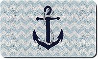 Vista 7 de Tapete de cocina con ancla azul marino náutico, para interiores y exteriores, para decoración náutica, entrada y hogar, tapete antideslizante