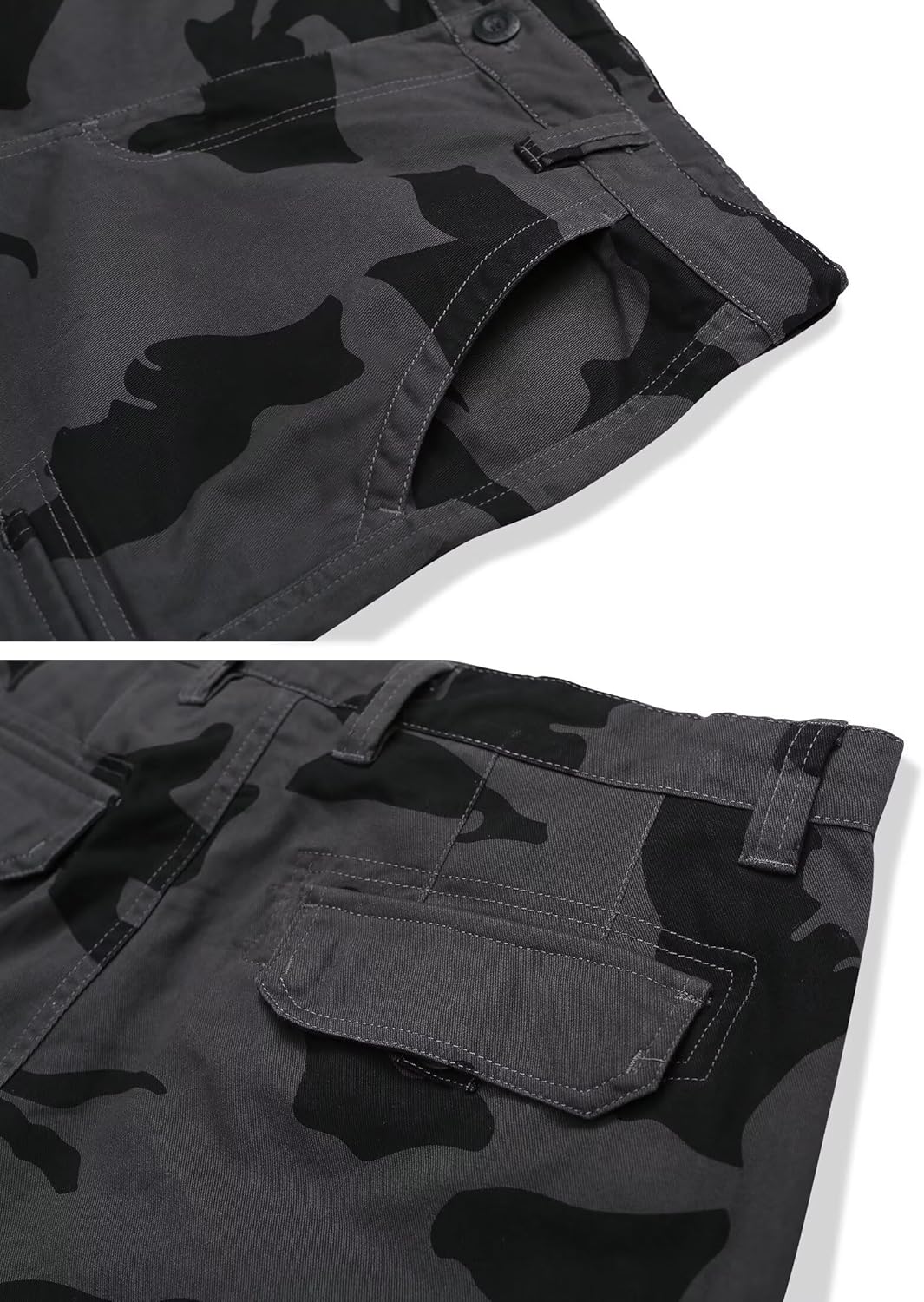 KOCTHOMY Men's Camo Cargo Shorts Relaxed Fit Casual Cotton Shorts with Multi-Pockets No Belt - Image 4