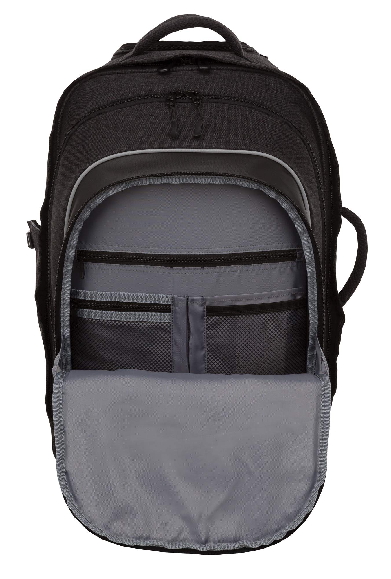Outdoor Products Unisex Voyager plecak na kółkach, czarny tkany wrzosowy, jeden rozmiar