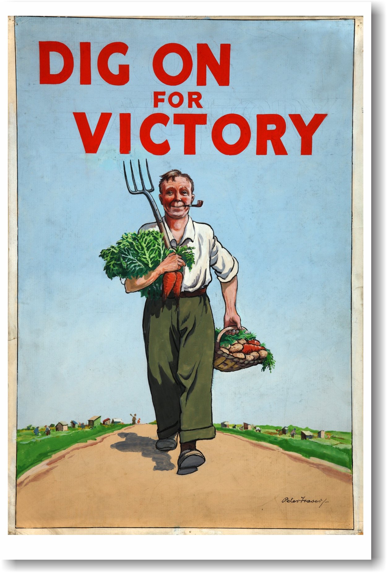 Amazon.com: Dig On For Victory - Vintage WW2 Reprint Poster