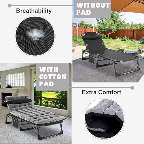 Miniatura 112 de ABORON Cuna de campamento para adultos de 28 pulgadas extra ancha, 2 unidades, catre Oxford 1200D resistente para dormir, cama de campamento