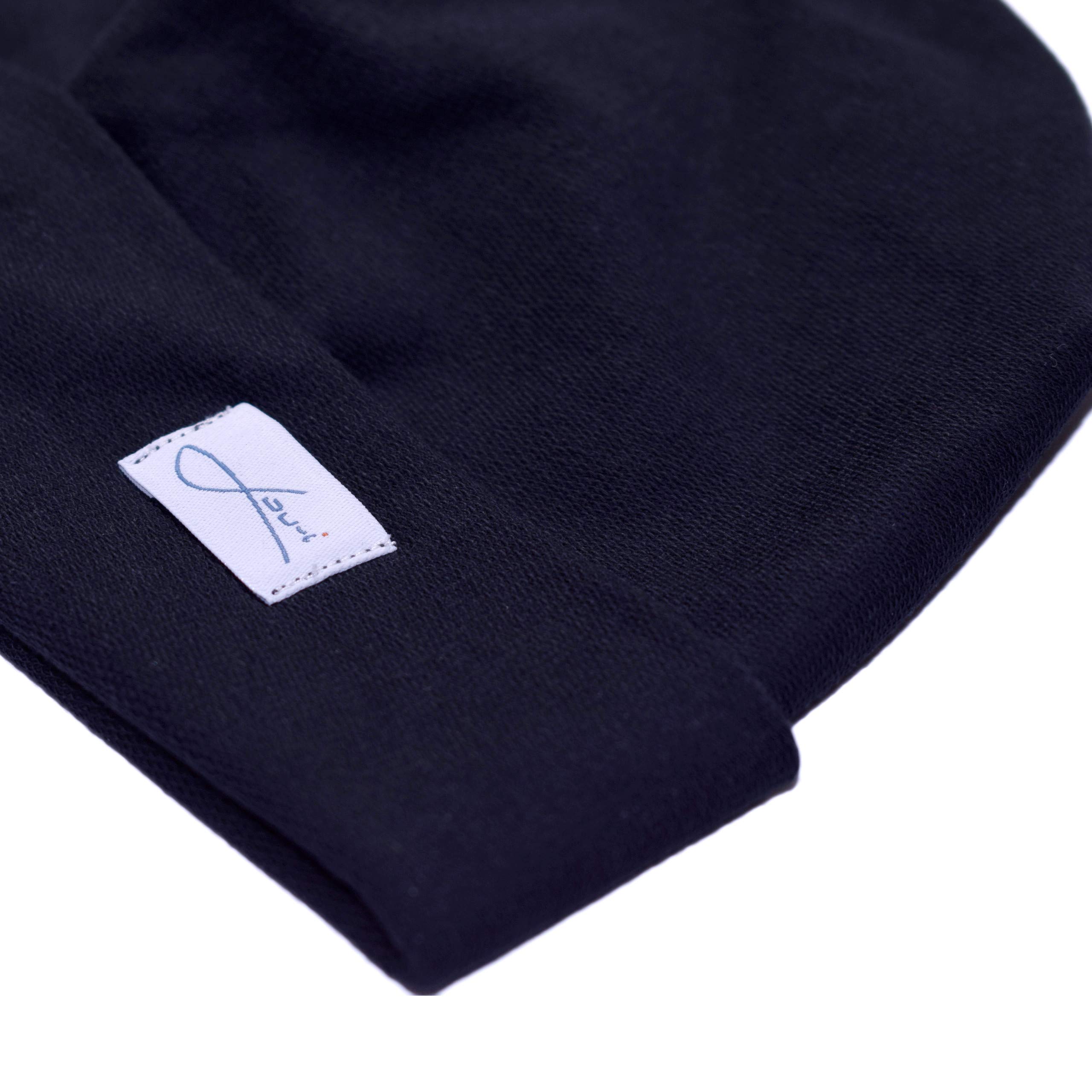 Lou-i Czapka damska i męska, bawełna ekologiczna, czapka beanie, wyprodukowano w Niemczech, niebieski, 61-62