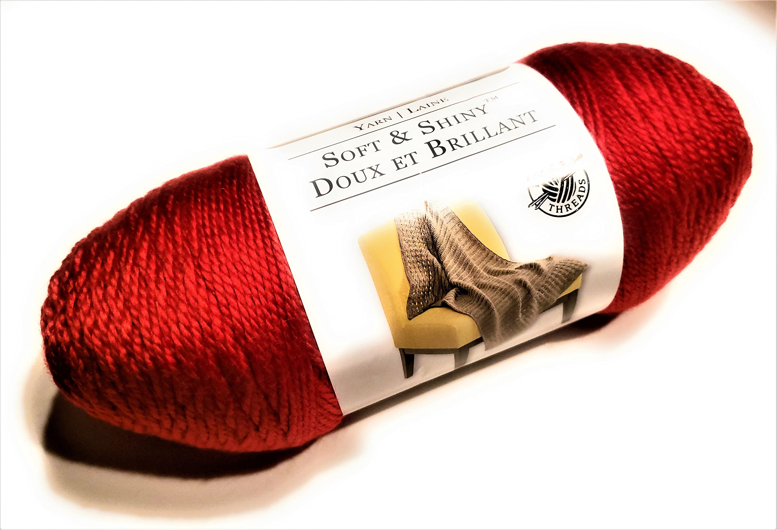 Soft & Shiny Yarn, a Skein, Red