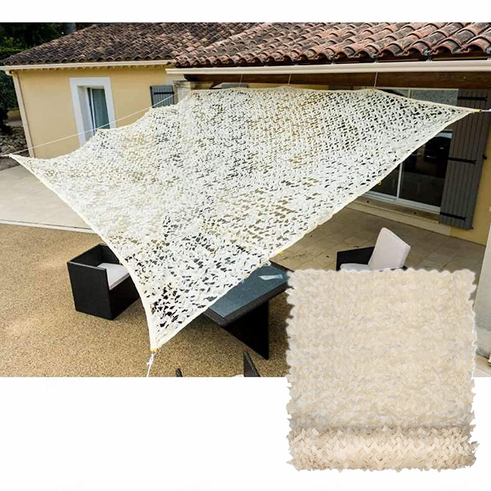Tarnnetz Beige,Tarnung Netz 2×3m 3×3m 3×4m 3×5m 3×6m 4×4m 4×6m 5×5m 6×6m Camouflage Netz Jagd,Sonnensegel,Bundeswehr,Camping,Party 