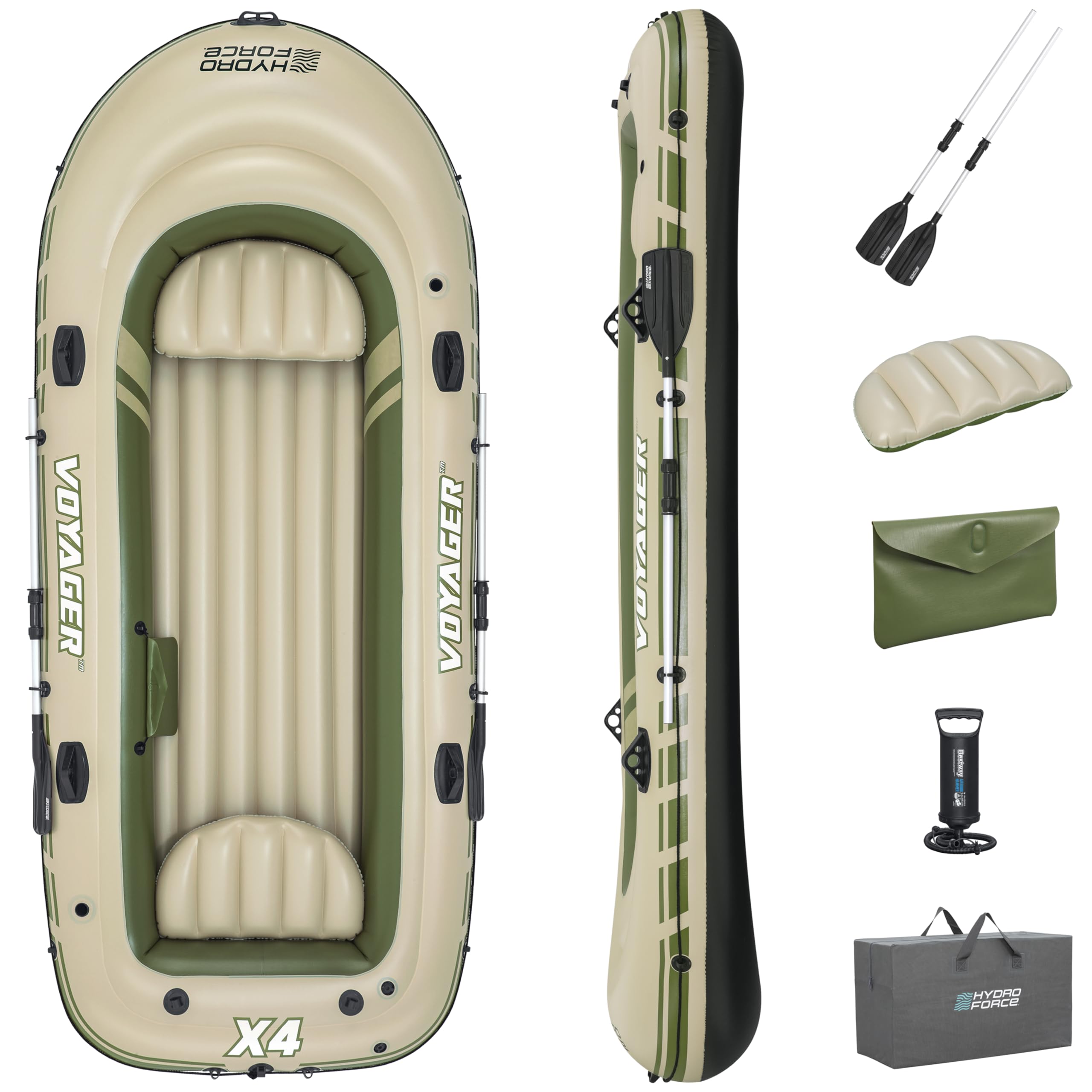 Bestway Hydro-Force Voyager X4 ponton kompletny zestaw, 350 x 145 x 49 cm