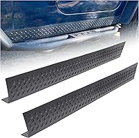 ECOTRIC Jeep TJ Wrangler Side Body Armor Rocker Panels Diamond Plate Kit 1997-2006 No-Drill Install Pair