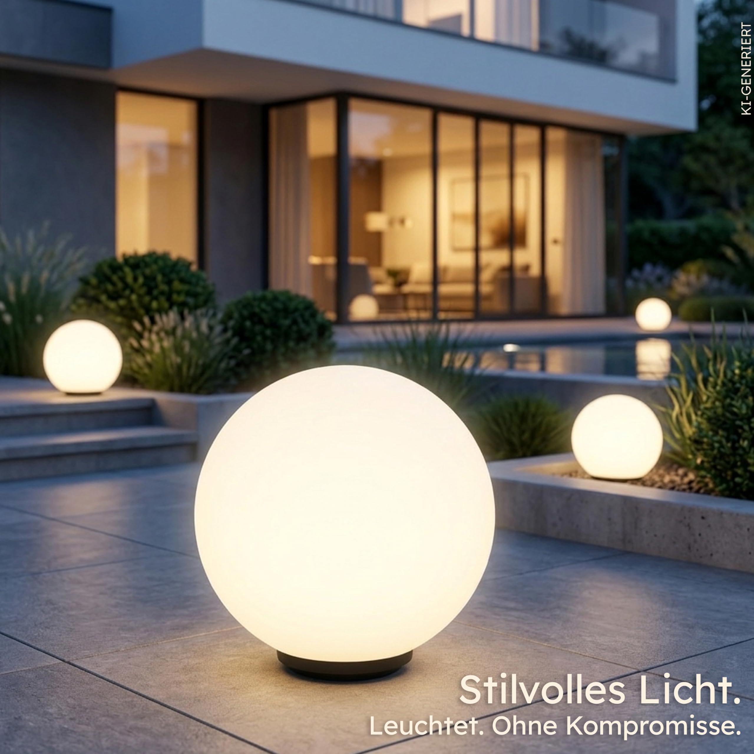 Esotec Solarkugel Liana CCT, 40cm, multicolor, Fernbedienung, Farbwechsel, RGB LED Gartenkugel, Leuchtkugel, Solarleuchte, Kugelleuchte, Kunststoff, IP44, wetterfest, winterfest, außen, 102641