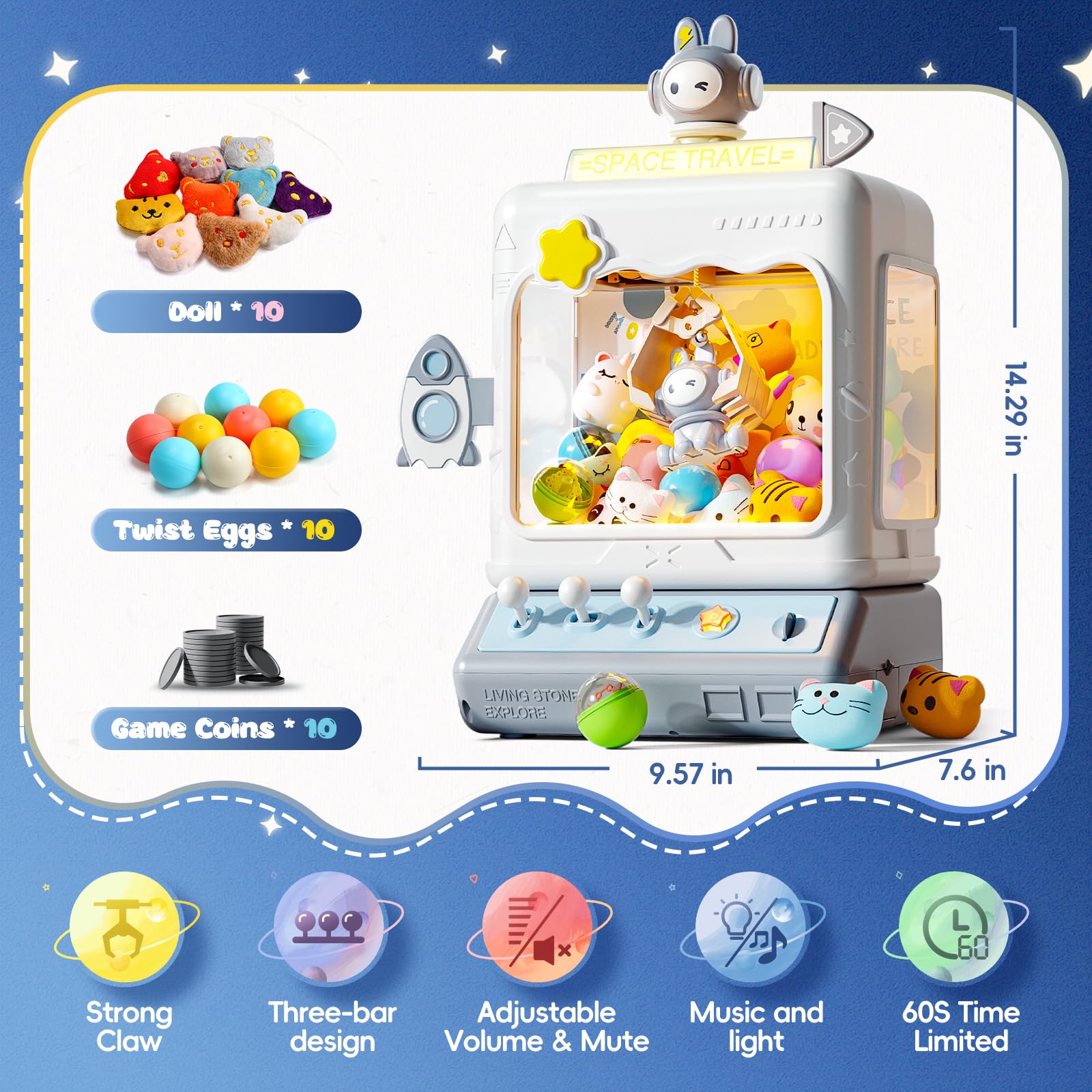 スクイーズ Lollipop Girl キャラクターグッズセット Amazon.com: Skirfy Space Claw Machine for Kids, Large