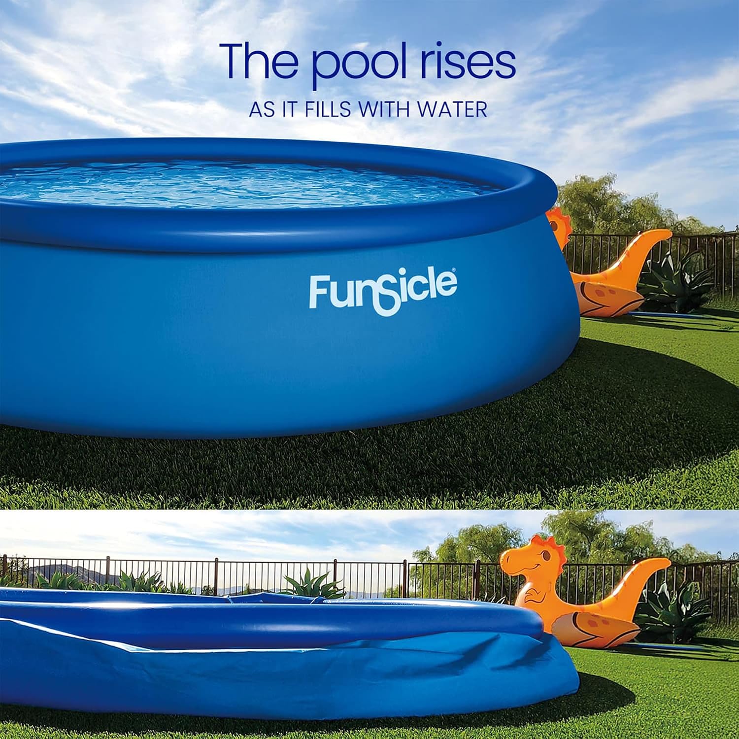 Funsicle Quickset 12' x 36" Round Above Ground Swimming Pool, with FiltraBoost 800 GPH Filter Pump, Type D Filter Cartridge & Repair Patch