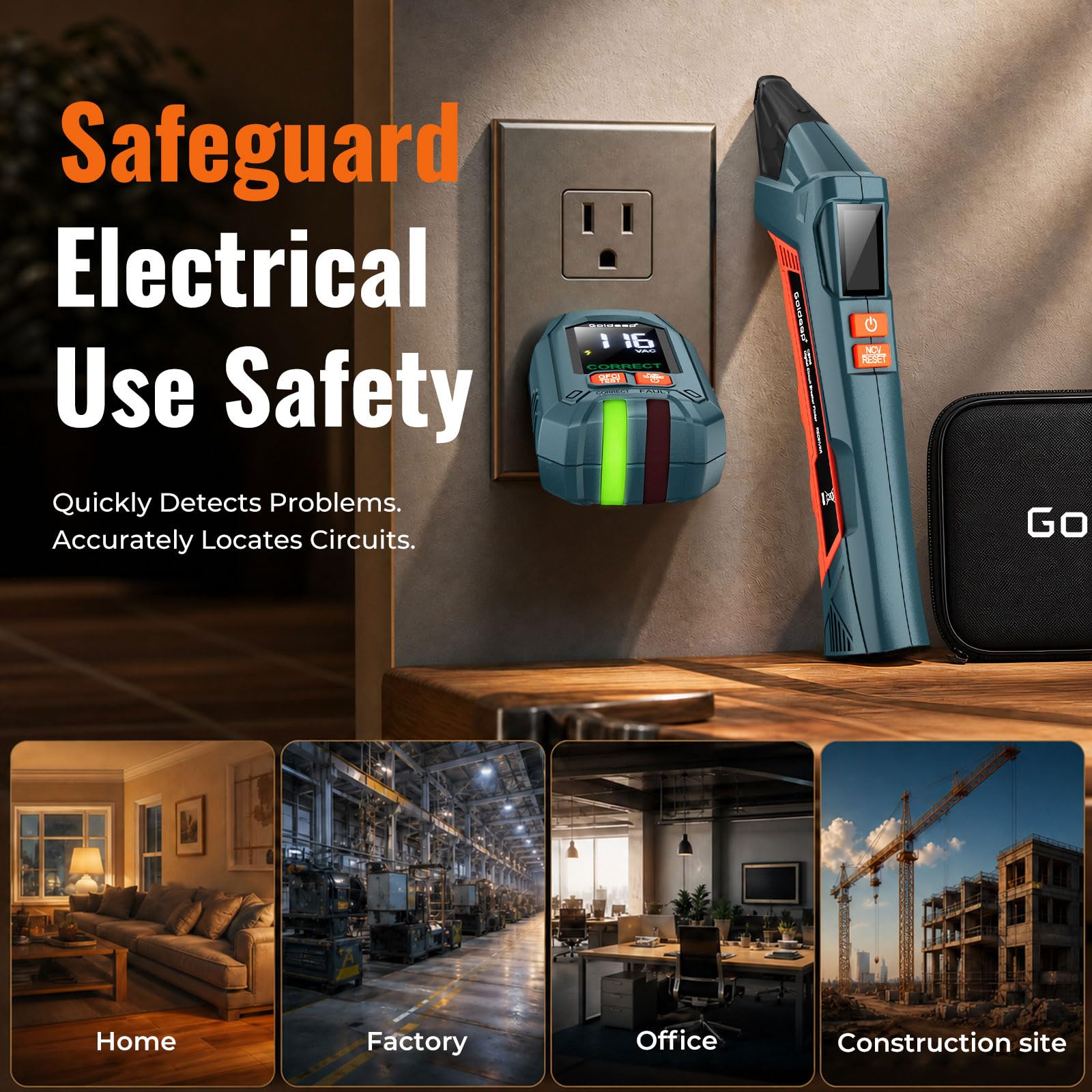 Goldeep Circuit Breaker Finder - GFCI Tester -7