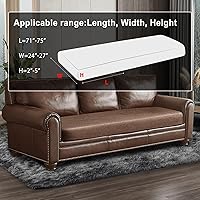 Vista 3 de Fundas de cojín de sofá con aspecto de cuero, juego de fundas de asiento de sofá, protector de muebles para sillón seccional, sofá biplaza