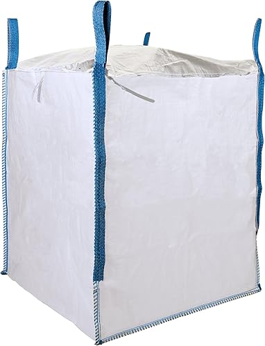 DURASACK Heavy Duty Builder's Bag - Bolsas de basura de polipropileno tejido blanco de 200 galones para demostración y construcción, soporta hasta