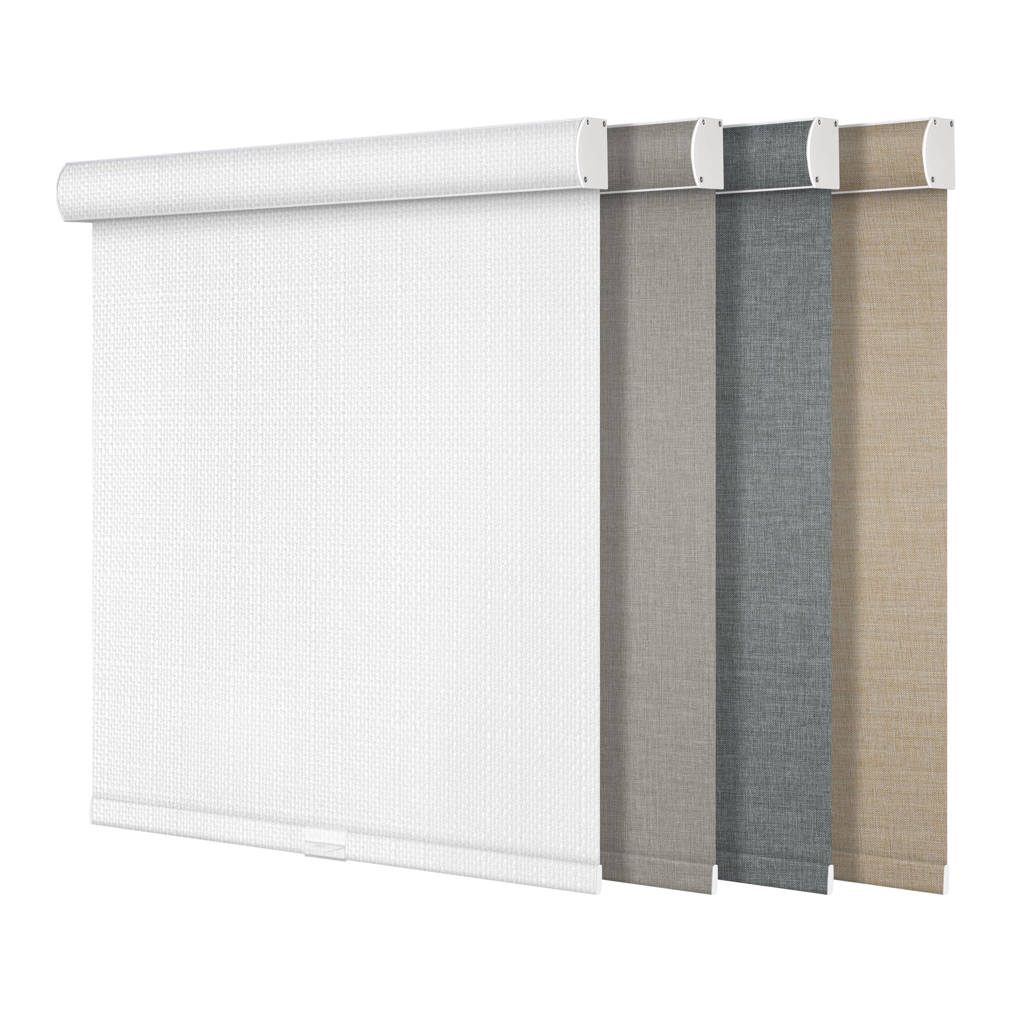 Boolegon Blackout Roller Shades for Windows,Cordless,Linen Fabric,Roller Blinds,Thermal Insulated Fabric UV Protection,Window Shades for Home,Office,