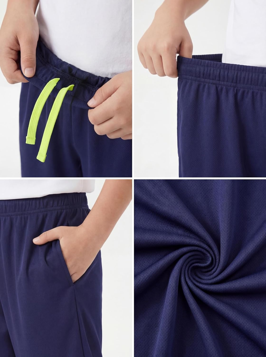 Andrew Scott Boys Performance Mesh Sport Pants | Breathable Track Bottoms | Drawstring & Pockets | Multi-Packs & Colors