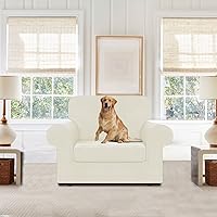 Vista 208 de WEERRW Fundas de terciopelo para sofá de 2 cojines, fundas de sofá de felpa de terciopelo de lujo de alta elasticidad, con parte inferior elástica