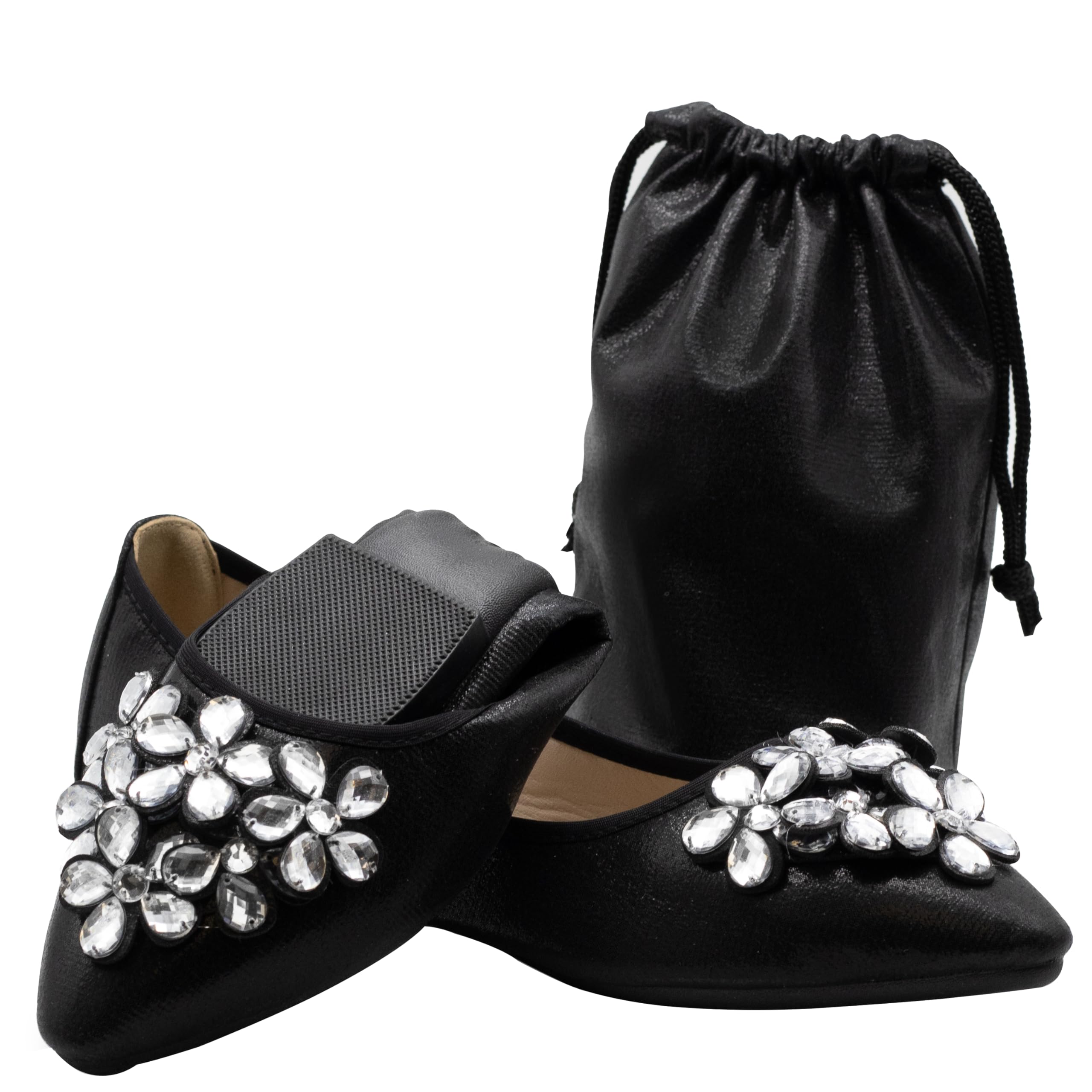 Silky Toes Foldable Flats for Women Dressy Ballet Shoes for Purse