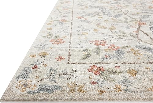 Miniatura 4 de Loloi Rifle Paper Co. Laurel Collection LAU-05 - Alfombra de área marfil de 7 pies y 10 pulgadas x 10 pies