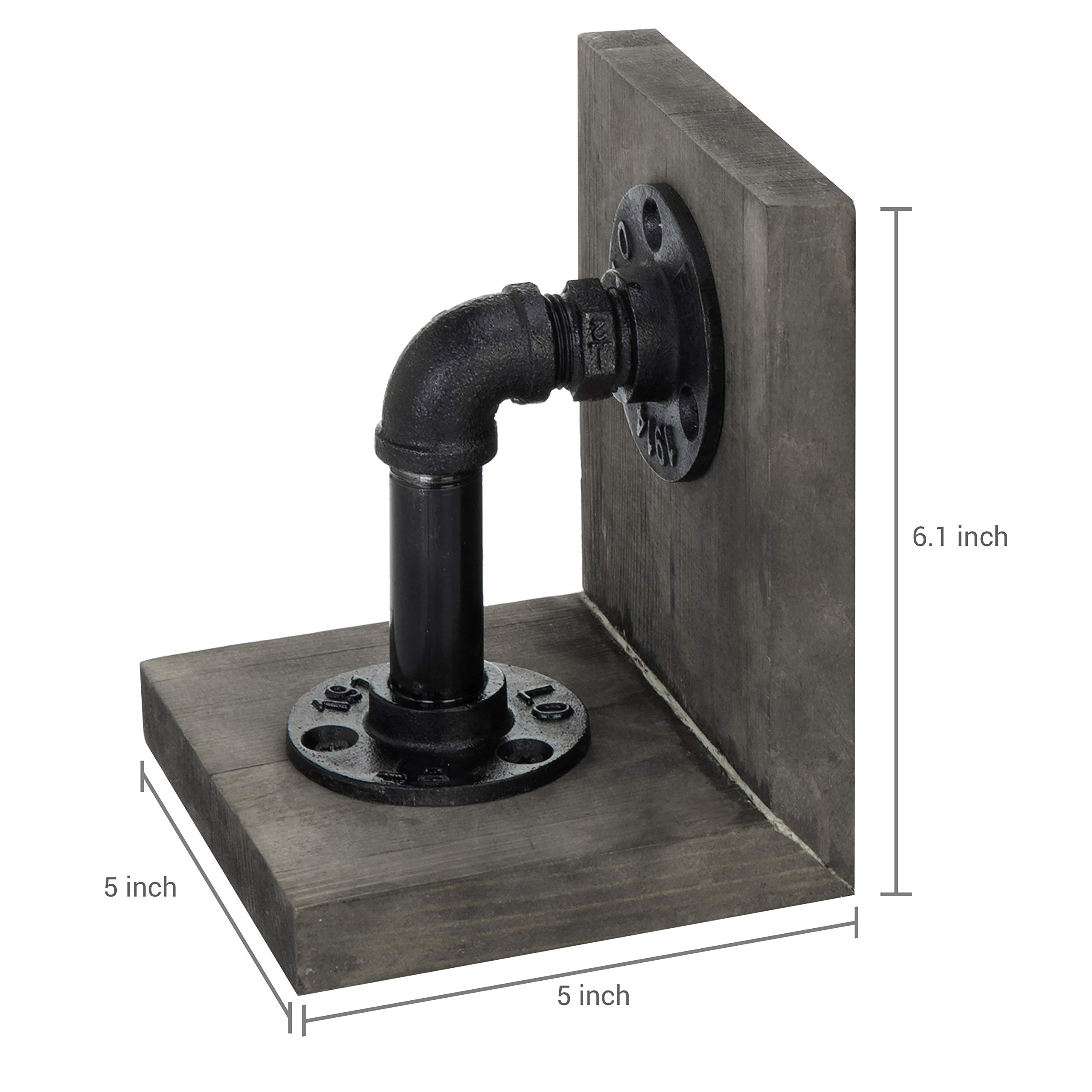 Pinsheng 1 Paar Buchstützen Etall, Buchstütze Schwarz Bücher Halter Für Regal Schreibtisch