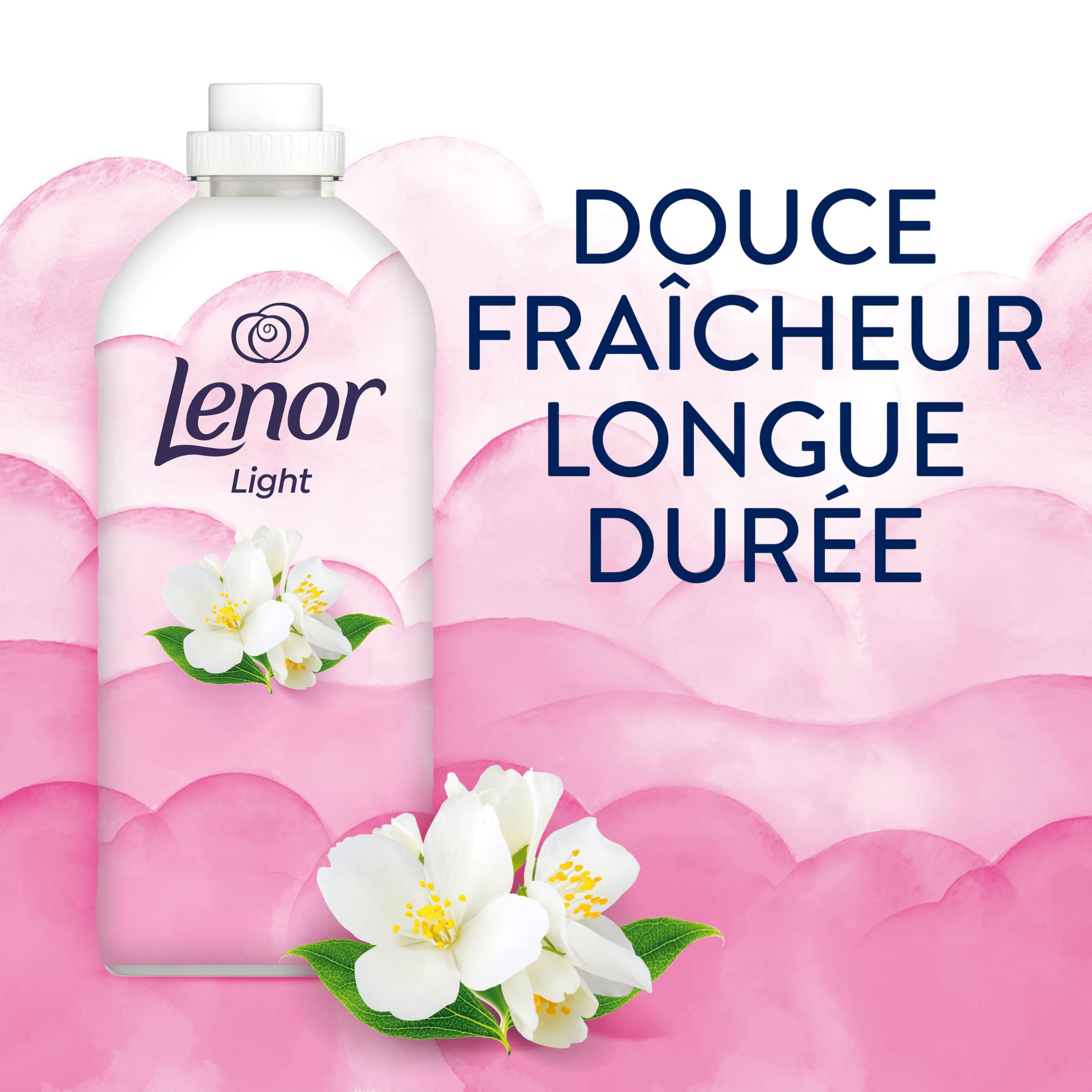 LENOR Light Adoucissant, 504 Lavages (12 x 42 Lavages), Fleur de Jasmin, Pour Une Fraîcheur Légère De Longue Durée