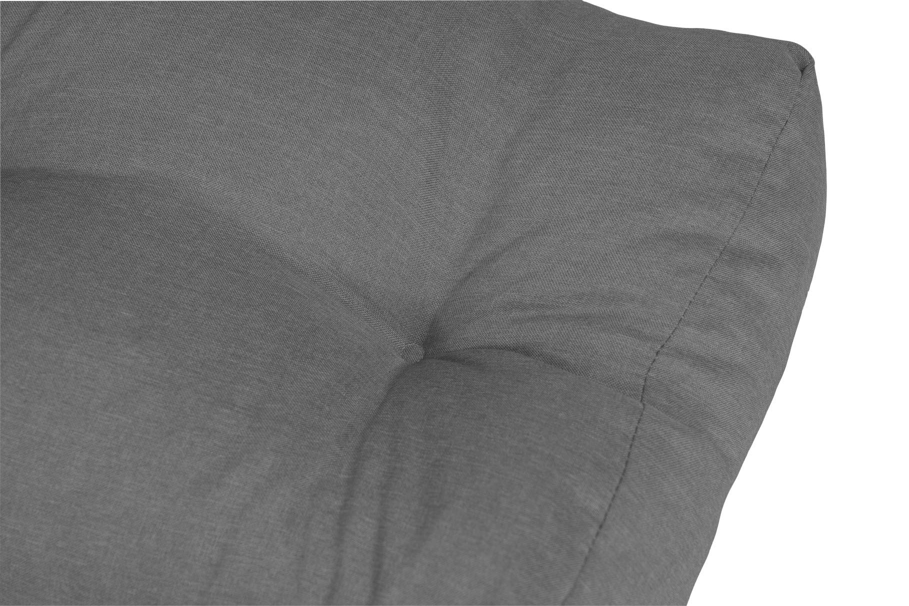 Chilly Pilley Cuscino Trapuntato Per Mobili In Pallet 120x50x15 Grigio