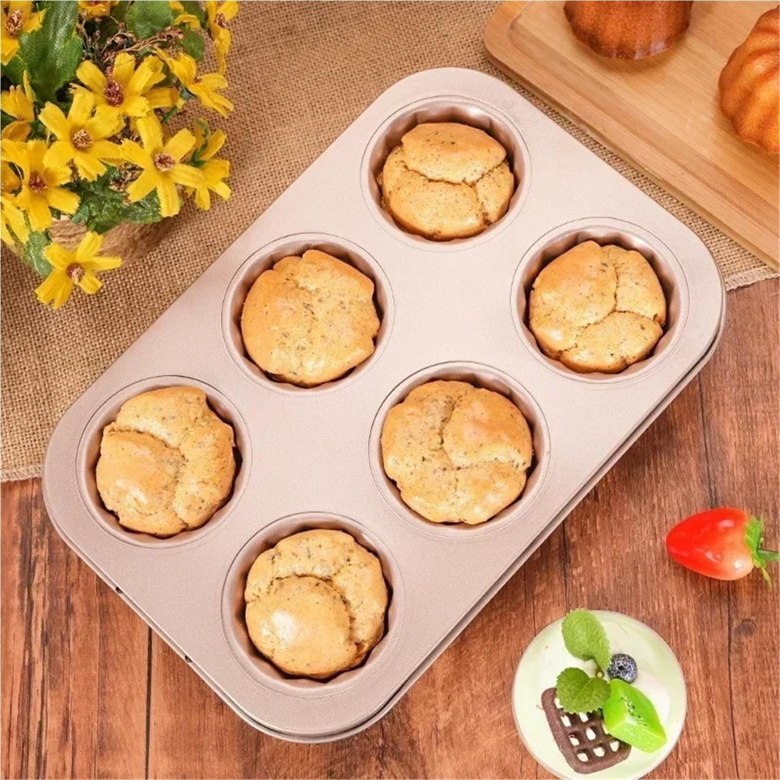 Moule à muffins en acier au carbone à 6/9/12 cavités