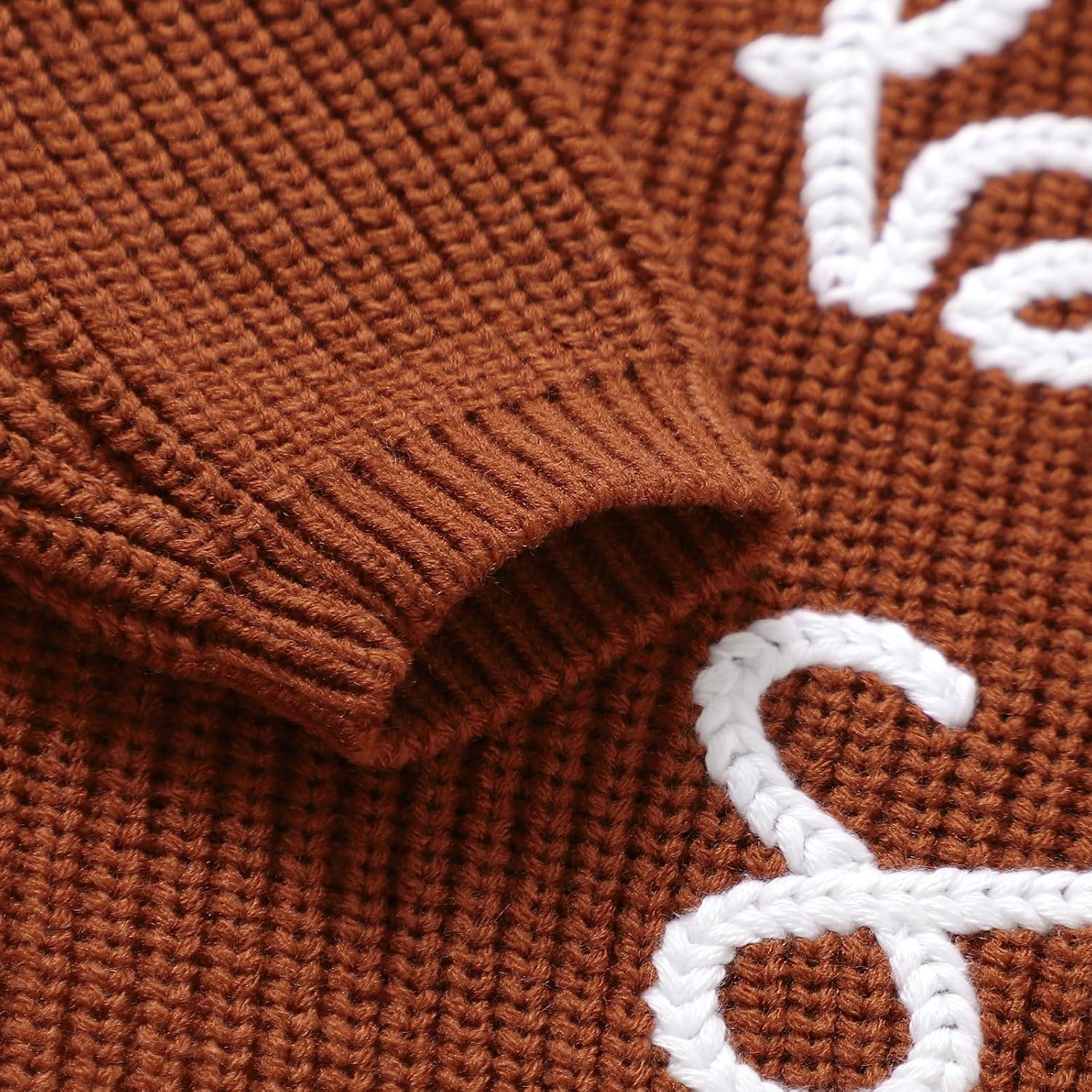 Toddler Girl Big Sister Embroidered Knit Sweater Long Sleeve Pullover Sweatshirt 1-5Y Fall Clothes