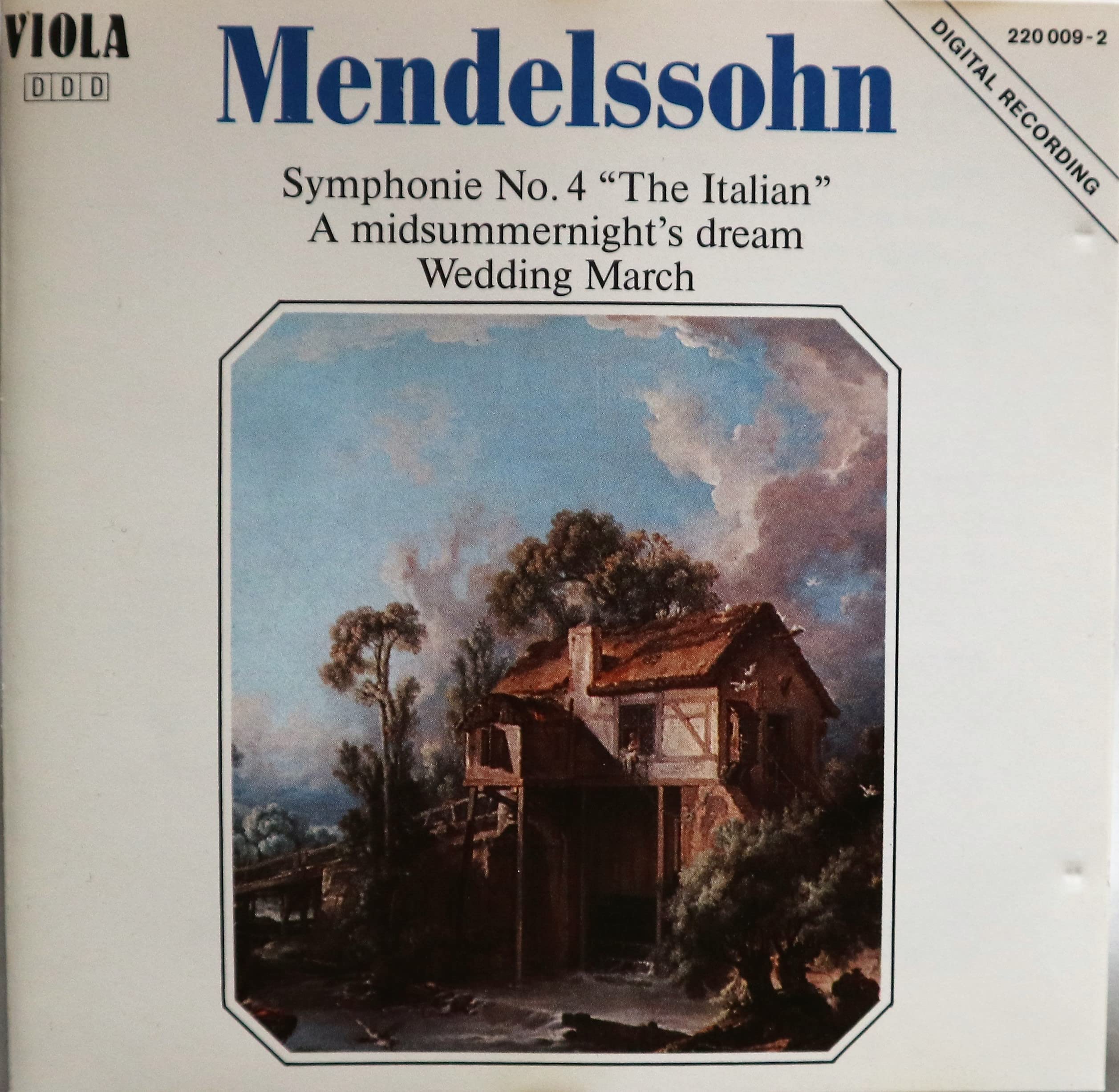 MENDELSSOHN SYMPHONIE NO.4 [Audio CD]