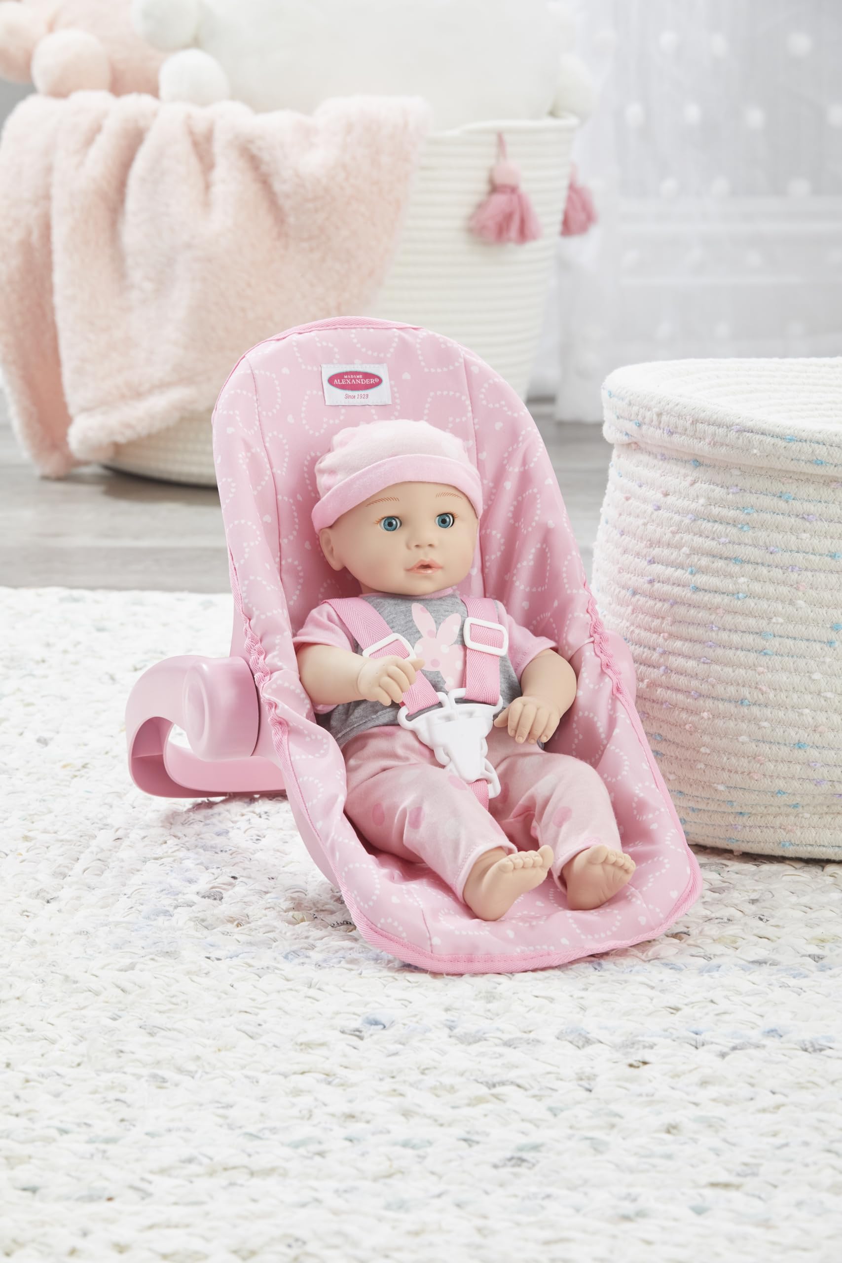 Madame Alexander Car Seat/Carrier for Dolls, Pink Heart