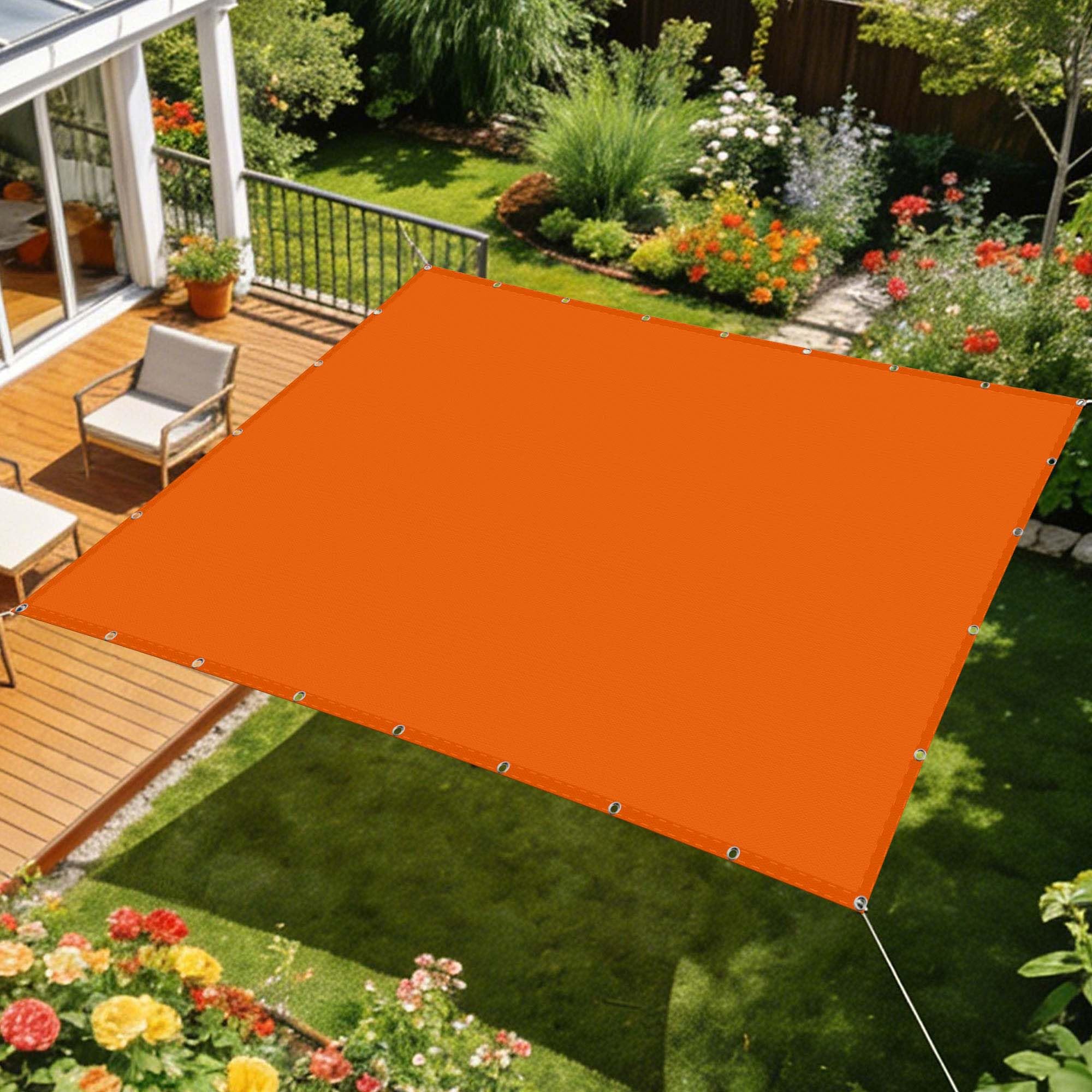 Auvent imperméable multi couleur 2.5 x 6 m orange anti UV pour jardin