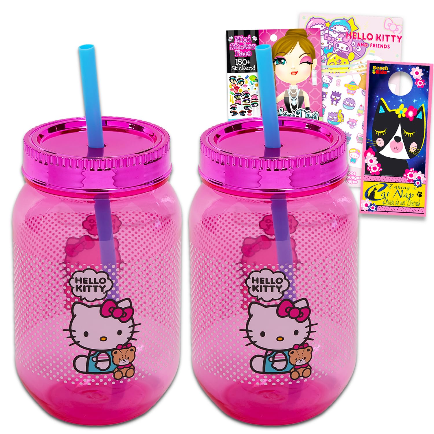 Amazon.com | Hello Kitty Water Cup Set - Bundle with 2 Hello Kitty