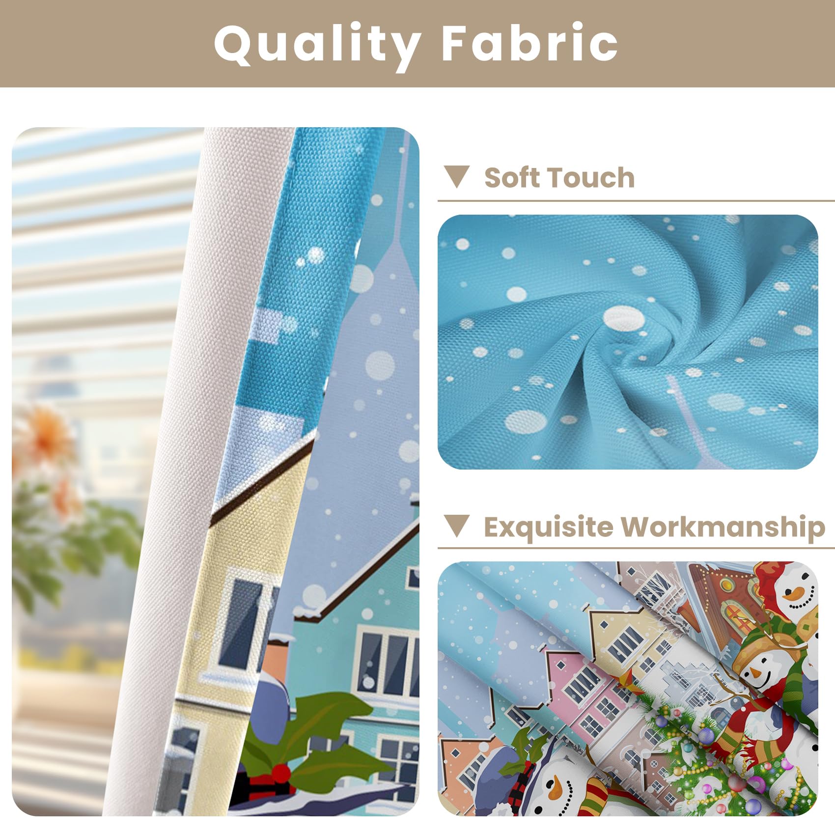 Kzzfqxb 117x183cm Rod Pocket Curtains 2 Panels - Image 4