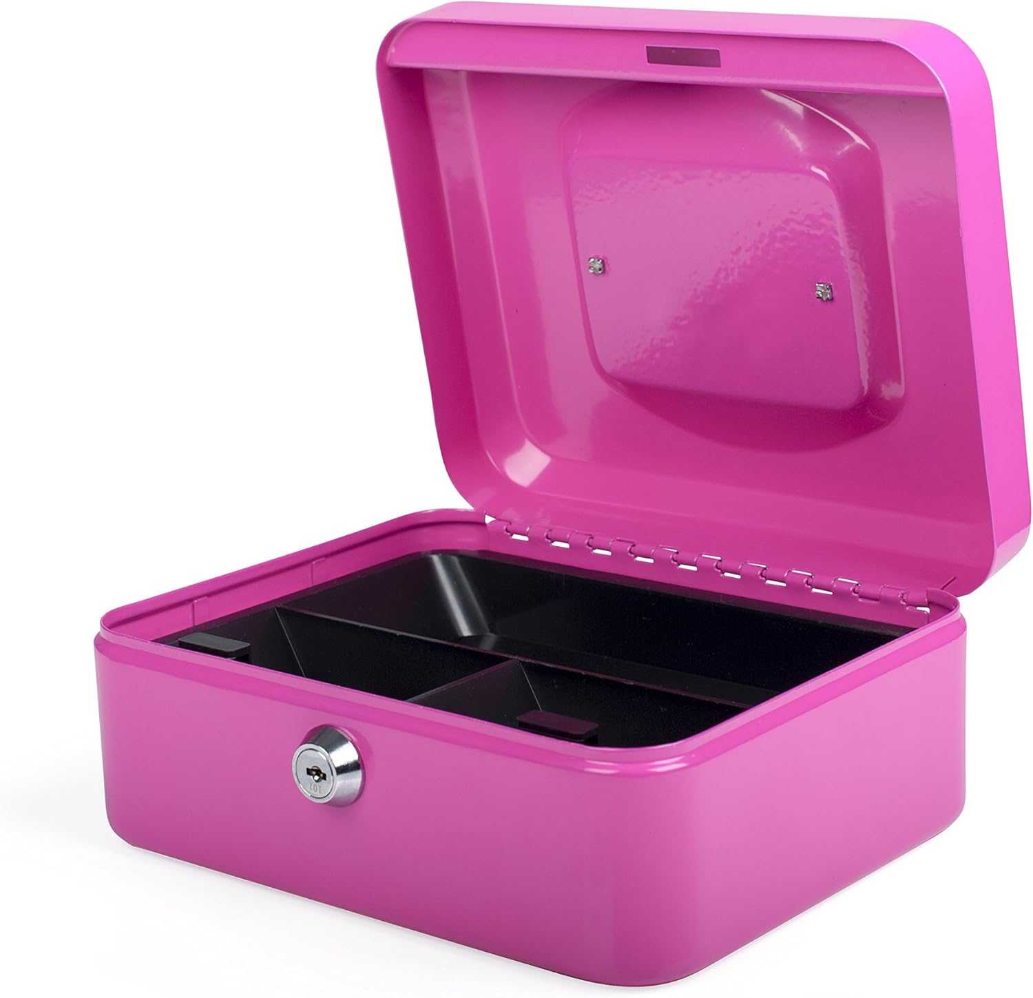 PAVO Premium 8-Inch Metal Cash Box with 2 Keys and Removable Change Tray - Yellow : Office Products